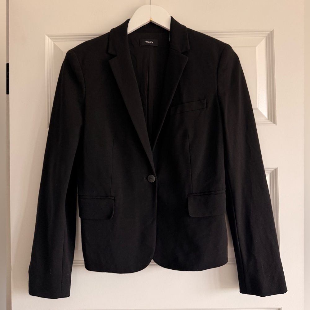 Theory Women's Shrunken Blazer Ponte Fabric